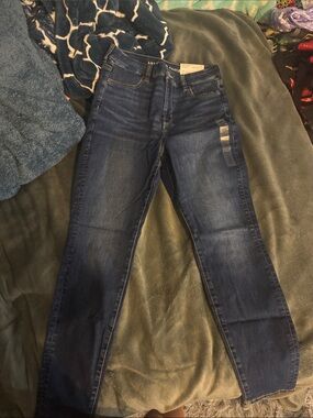 American Eagle Curvy Dark Blue Stretch Skinny Jeans